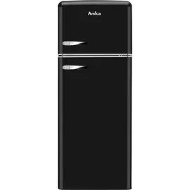 Amica KGC 15637 MS Retro-Kühl-Gefrierkombination (206 l, 1440 mm hoch, Schwarz)