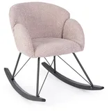 Bizzotto Sessel Schaukelsessel Sibilla aus Stoff rosa