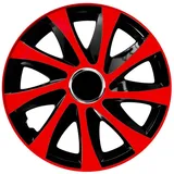 NRM Radzierblende Drift EXTRA schwarz/rot 14 Zoll 4er Set