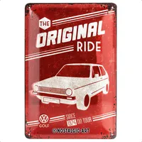 Nostalgic-Art Retro Blechschild, 20 x 30 cm, VW Golf – The Original Ride – Volkswagen Bus Geschenk-Idee, Original Lizenzprodukt (OLP), aus Metall, Vintage Design, Blechschilder Sprüche