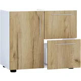 VCM Waschbeckenunterschrank Flandu 61 x 51 x 32 cm Weiß/Honigeiche
