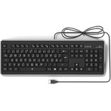 Lacerto® | Deutsche Tastatur (QWERTZ) mit großen Buchstaben, weißer LED-Beleuchtung & USB-Anschluss - Für Senioren, Kinder & Sehbehinderte - Keyboard, Computer-Zubehör, beleuchtet, kabelgebunden