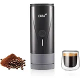 CERA+ Tragbare Espressomaschine PRO, selbstheizende Pro-Level-Spezial-Kaffeemaschine, kompatibles ultrafeines Mahlen, professionelle elektrische kleine Reise-Kaffeemaschine