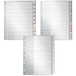 LEITZ Ordnerregister Vollformat, Überbreite blanko DIN A4