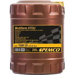 20l Pemco Multifarm 10w30 Motor- Getriebe- Hydraulik-öl Passend Für Traktor John: