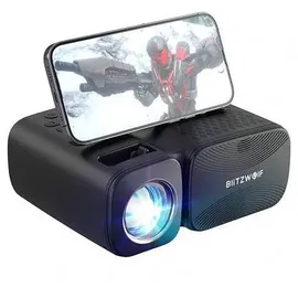 BLITZWOLF BW-V3 Mini LED Beamer / Projektor, Wi-Fi + Bluetooth (schwarz)