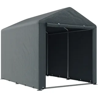 Outsunny Garagenzelt, 1,6 x 2,18 x 1,72 m Lagerzelt mit UV-Schutz, Reißverschlusstür,