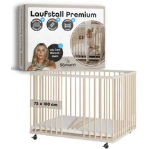 Sämann Laufgitter Matratze SleepPlus, Lattenrost | Sprossen sahara dust/natur, | Gr.: 75x100 cm)