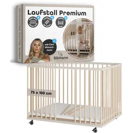 Sämann Laufgitter Matratze SleepPlus, Lattenrost | Sprossen sahara dust/natur, | Gr.: 75x100 cm)