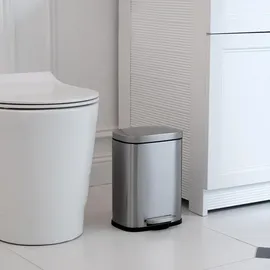 Amazon Basics Mini-Abfalleimer 5 l Silber