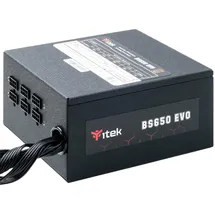 iTek PC-Netzteil BS650 EVO 650W mit 80Plus-Bronze-Zertifizierung – Aktives PFC – 12-cm-HDB-Lüfter – Teilmodular
