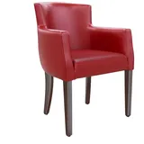 2er-Set Bistrostuhl | Leder | Rot | Gastrostühle, Restaurantstuhl