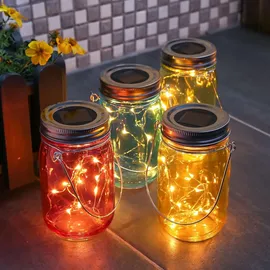MARELIDA Laterne Glas 14,0 cm 4er Set mehrfarbig