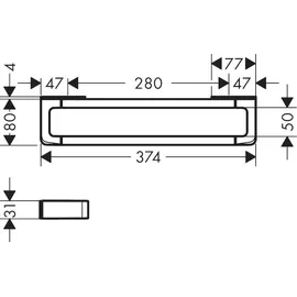 Hansgrohe Haltegriff 300mm schwarz