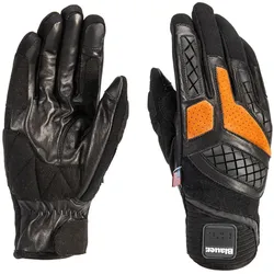 Blauer Urban Sport Motorradhandschuhe, schwarz-orange, Größe XL für Männer