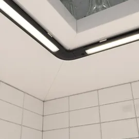 ledscom.de LED Unterbauleuchte SIRIS, 30cm, flach, schwarz, 4 W, 368lm, warmweiß