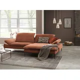 W.Schillig Ecksofa »enjoy&MORE«, in Living coral, Füße schwarz pulverbeschichtet, Breite 294 cm orange