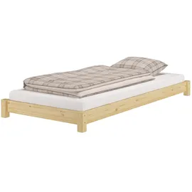Erst-Holz Flachbett 100 x 200 cm braun