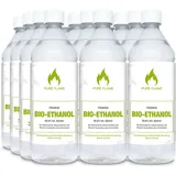 12 x 1 Liter Bioethanol Premium 96,6% Kamin Bio Alkohol in 1 Liter-Flaschen