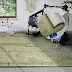 Villeroy & Boch Wollteppich »Wilhelmine«, rechteckig, 10 mm Höhe, Läufer, handgewebt, Wolle, Natur, Wohnzimmer, Geometrie, Boho Villeroy & Boch Grün B: 80 cm   1 St.