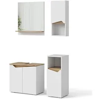 Vicco Badmöbel-Set Marelle Weiß/Artisan-Eiche 4 Teile