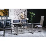 xl moebel gmbh Xlmoebel Esszimmer-Set Luxuriöser Esstisch aus Metall im modernen Design, (Tisch), Hergestellt in Europa grau