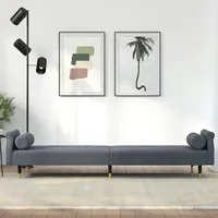 VidaXL Schlafsofa mit Kissen Dunkelgrau Samt