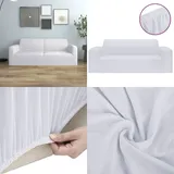 Vidaxl - Stretch Sofahusse 2-Sitzer Weiß Polyester-Jersey - Sofahusse - Sofahussen - Home & Living - Weiß