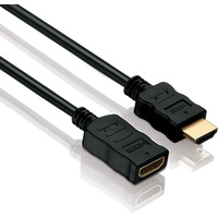 Helos Verlängerung, High Speed HDMI Stecker/Buchse mit Ethernet 1,5m