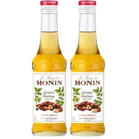 Monin Sirup geröstete Haselnuss (1 x 0,25 l) – Kaffeesirup für Latte Macchiato, Cappuccino & Milchkaffee – Haselnuss Sirup für Cocktails, Desserts & Getränke (Packung mit 2)