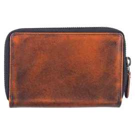 GREENBURRY Destressed Geldbörse Damen braun/orange