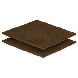 EXKLUSIV HEIMTEXTIL Handtuch 500g/m2 2x Seiftuch 30 x30 cm Schokobraun Hohe Qualität