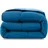 Wometo Steppbett Bettdecke Wende-Design ca. 135x200 cm – dunkelblau & blau – buntes Ganzjahres Steppbett (Sommer und Winter) I farbig und ohne extra Bezug