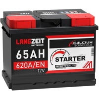 Autobatterie 12V 65Ah LANGZEIT STARTER wartungsfrei ersetzt 55Ah 60Ah 62Ah 64Ah