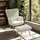 Tectake Relaxsessel Hygge gepolstert 71 x 100,5 x 73 cm Beige mit Hocker