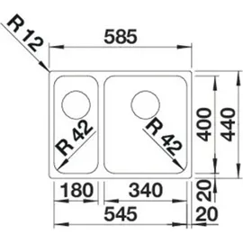 Blanco SOLIS 340/180-IF CNS 31⁄2 BF L oAF