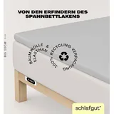 schlafgut Easy Spannbettlaken für Topper Jersey Elasthan 180 x 200 - 200 x 220 cm gray light