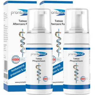 Doppelpack Prontolind Tattooschaum 100ml - beugt Entzündungen vor und erhält die Farbbrillanz!