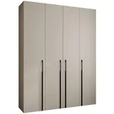 abiks möbel Drehtürenschrank COMO 190 x 245,5 x 50 cm Schwarz