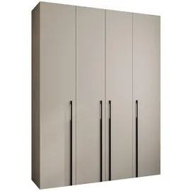 abiks möbel Drehtürenschrank COMO 190 x 245,5 x 50 cm Schwarz