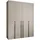 abiks möbel Drehtürenschrank COMO 190 x 245,5 x 50 cm Schwarz
