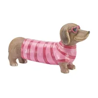 Möbel Kraft Dekofigur Hund ¦ braun ¦ Magnesia ¦ Maße (cm): B: 40,5 H: 21,5 T: 11.5