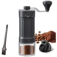 Auledio Kaffeemühle Manuelle Kaffeemühle mit 40-Stufen Einstellung & Keramik-Kegelmahlwerk, tragbar für Reisen & Camping schwarz