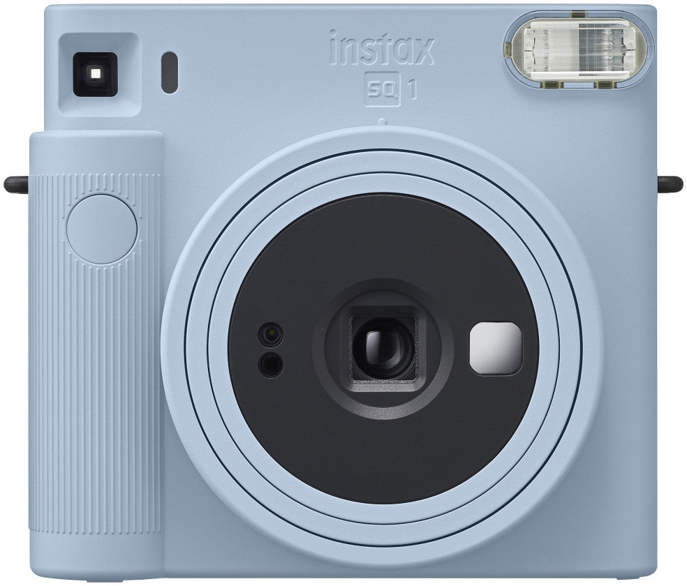 FUJIFILM instax SQUARE SQ1 Sofortbildkamera, Glacier Blue - Quadratisches Bildformat, eingebauter Blitz, Selfie-Spiegel und Doppelbelichtungsfunktion