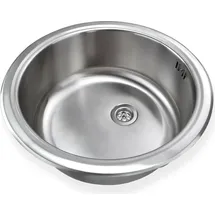 stabilo-sanitär Ronda 1 rund links Einbauspüle edelstahl Handbetätigung 450 x 450 mm