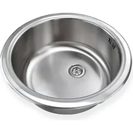 stabilo-sanitär Ronda 1 rund links Einbauspüle edelstahl Handbetätigung 450 x 450 mm