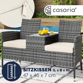 CASARIA Gartenbank 145 x 58 x 87 cm Grau