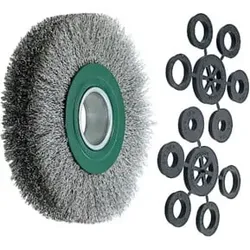 Lessmann Draht-Rundbürste (grün) INOX-Draht 0,30 mm, Bürsten-⌀xBesatzbreite: 100X20 mm