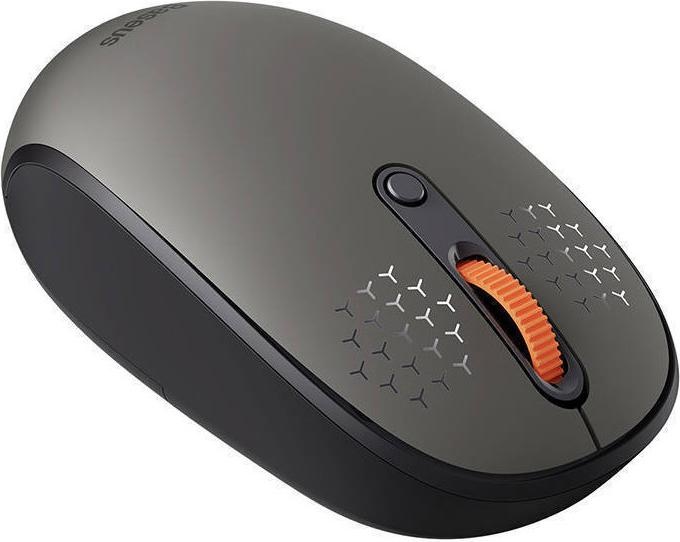 Baseus Wireless mouse F01A 2.4G 1600DPI (frosted grey) (Kabellos), Maus, Grau