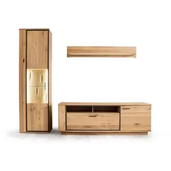 Wohnwand Campinas 3tlg. Holz Asteiche
